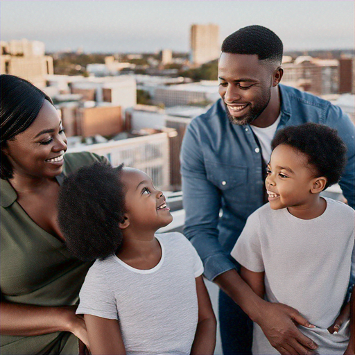 Family Love on the Rooftop