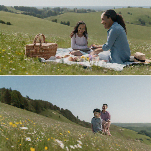 Summer Picnic Bliss: A Moment of Tranquility in the Field