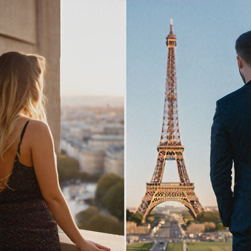 Two Souls, One View: A Parisian Romance in Two Frames