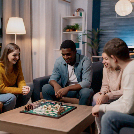 Friends Gather for a Game of Chess, Anticipation in the Air