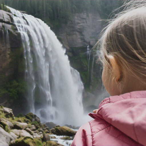 Tiny Figure, Mighty Waterfall: A Moment of Awe in Nature