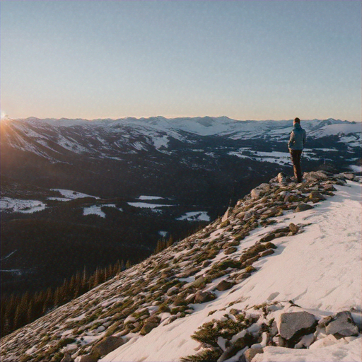 Solitude on the Summit: A Hiker’s Majestic Sunset View