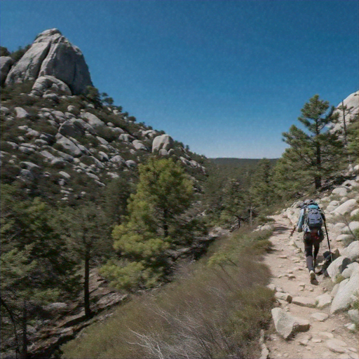 A Hiker’s Journey Through a Serene, Rocky Landscape