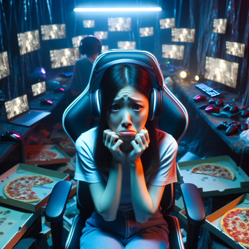 The Price of Defeat: Gamer’s Despair in a Dimly Lit Room