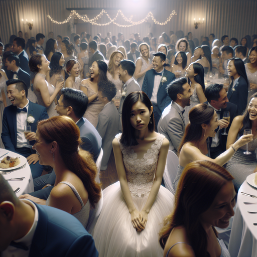 A Bride’s Silent Sorrow: Capturing the Melancholy of a Wedding Reception