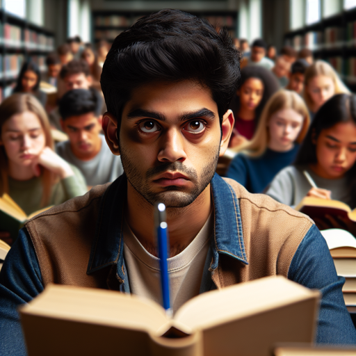 The Weight of Knowledge: A Student’s Intense Focus