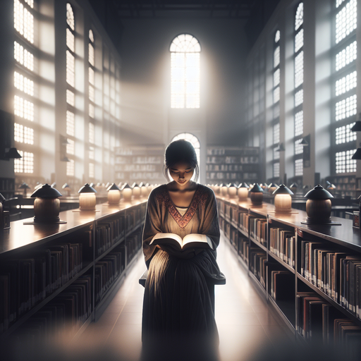 Lost in the Glow: A Moment of Tranquility in the Library