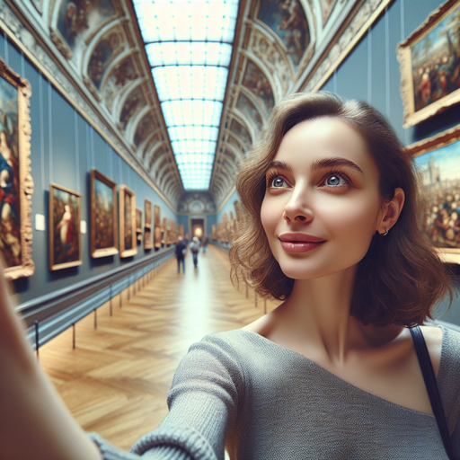 Lost in Art: A Selfie Moment of Wonder