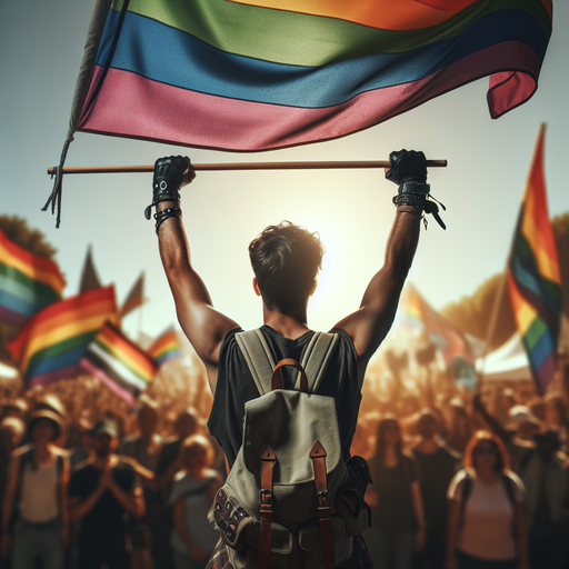 Pride Flag Flies High, Symbol of Hope and Celebration