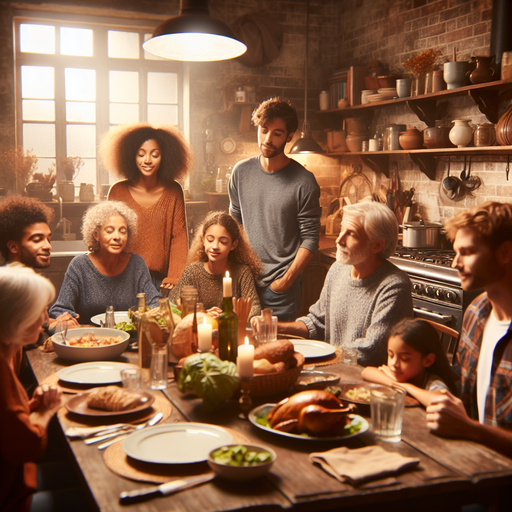 Warmth and Togetherness: A Family Thanksgiving Gathering