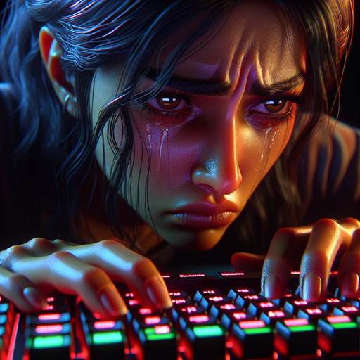 Tears on the Keyboard: A Moment of Raw Emotion