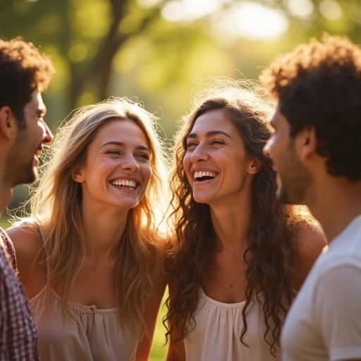 Laughter and Joy: Friends Share a Moment of Unbridled Happiness