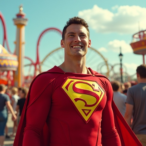 Superman’s Day Out: A Smile for the Amusement Park