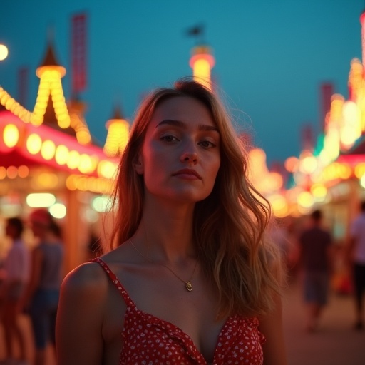 Lost in the Glow: A Dreamy Carnival Night