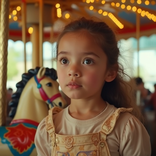 A Whimsical Moment at the Carousel