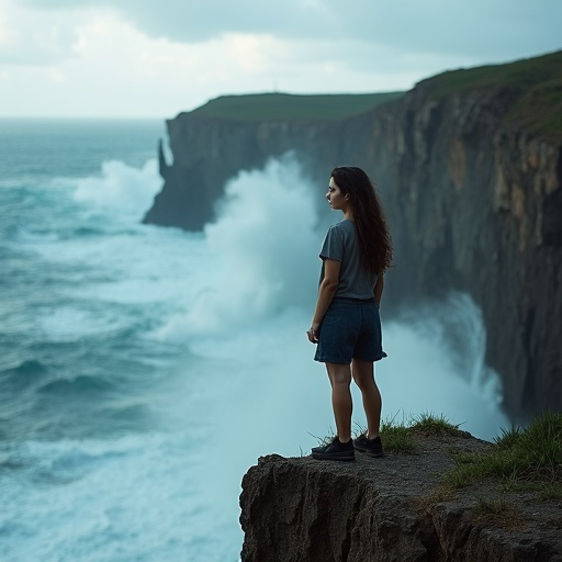 Solitude on the Stormy Coast