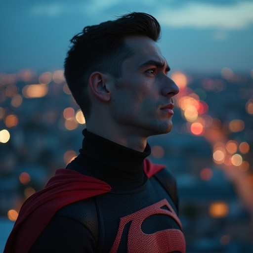 The City Awaits: A Superhero’s Moment of Reflection