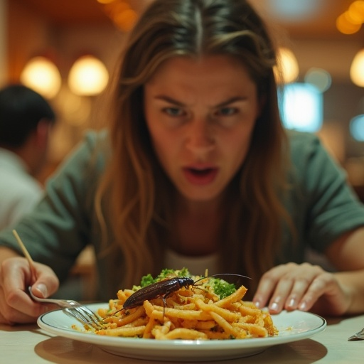 French Fry Faux Pas: Woman’s Dinner Interrupted by Unwelcome Guest