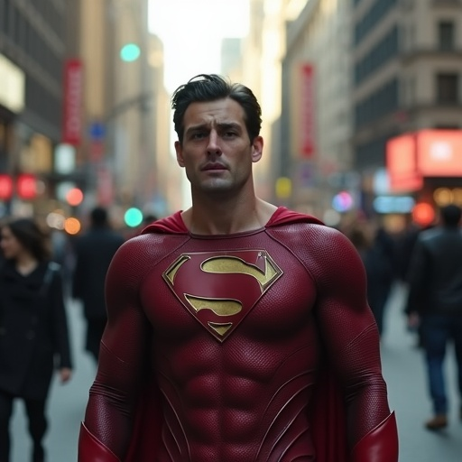 Superman Stands Tall, A City’s Hope in Focus