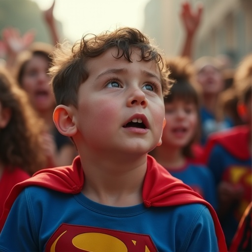 Young Superman Gazes Hopefully into the Future