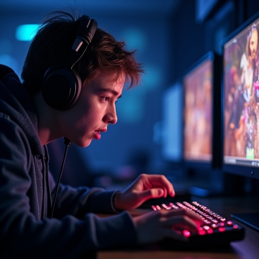 In the Zone: A Gamer’s Intense Focus