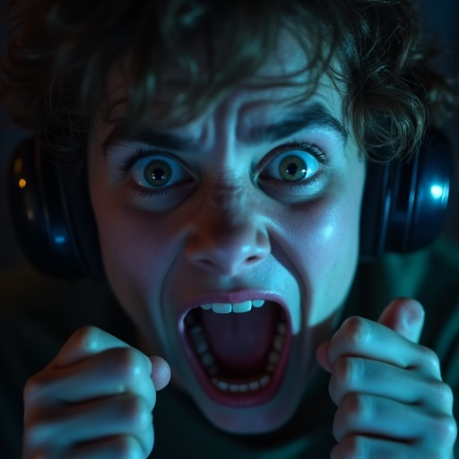 Terror in the Headphones: A Moment of Pure Fear Captured