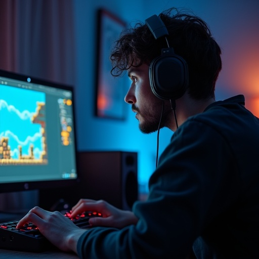 Lost in the Game: A Gamer’s Intense Focus