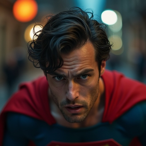 Superman’s Gaze: A Portrait of Intensity