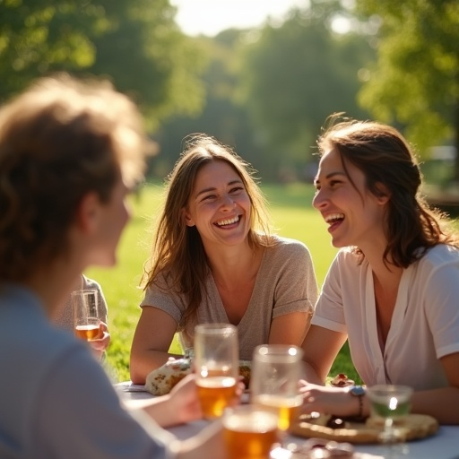 Sun-Kissed Friendship: A Moment of Joy and Connection