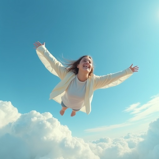 Floating on Air: A Moment of Joy and Freedom