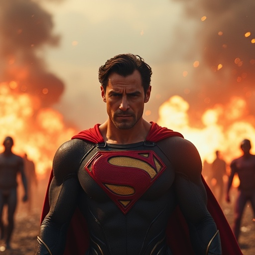 Superman Faces the Flames