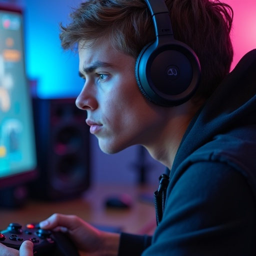 In the Zone: A Gamer’s Intense Focus