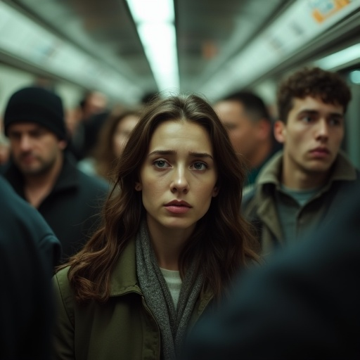 A Look of Intensity:  Mystery Unfolds in the Subway’s Depths