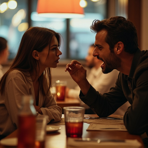 The Argument: A Tense Encounter in Dimly Lit Restaurant