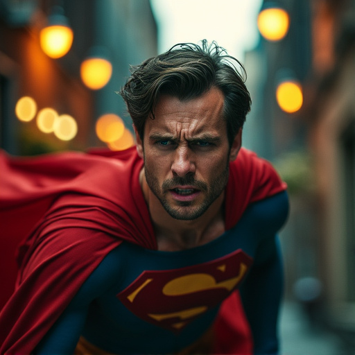 Superman’s Determined Gaze: A City Awaits