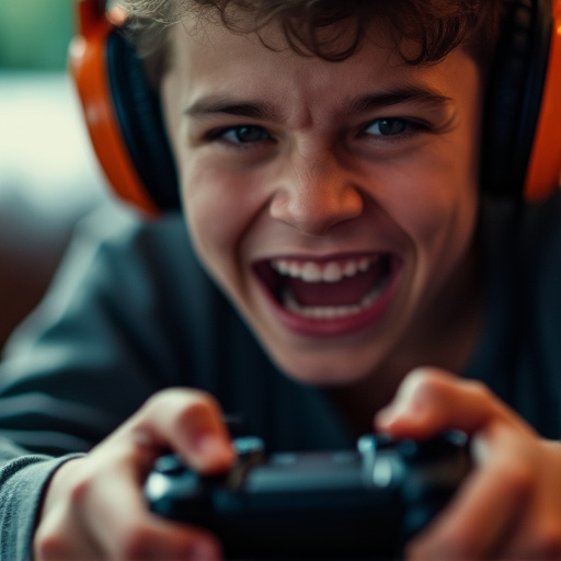 The Intensity of Play: A Young Gamer’s Focus