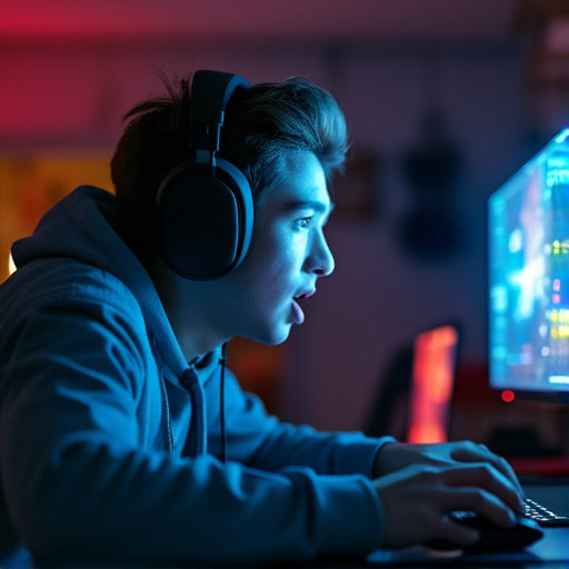 Lost in the Game: A Gamer’s Focused Intensity