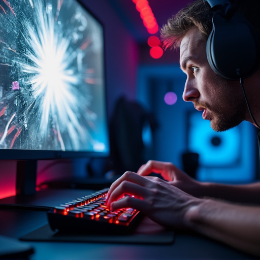 Lost in the Digital Realm: A Gamer’s Intense Focus