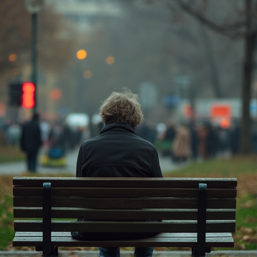 Lost in Thought: A Moment of Solitude in the City