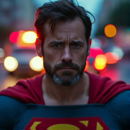 Superman’s Gaze: A Moment of Intensity