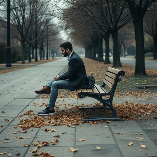 Lost in Thought: A Moment of Melancholy in the Park