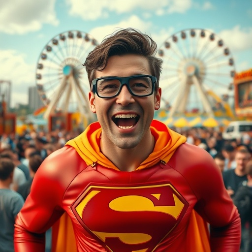 Superman’s Got a Smile for the Carnival!