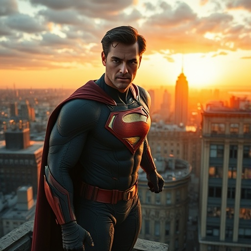 Superman’s Silhouette: A Symbol of Hope at Sunset