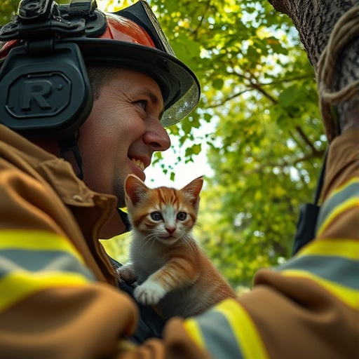 Firefighter Finds Hope in a Ginger Kitten