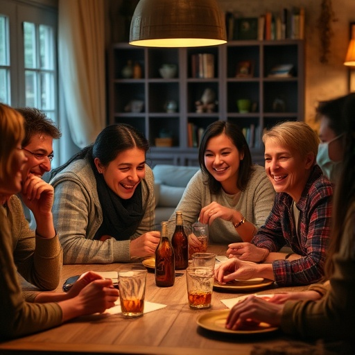 Friends Gather for a Cozy Evening of Laughter and Joy