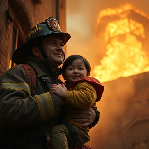 Heroic Firefighter Saves Child From Burning Building