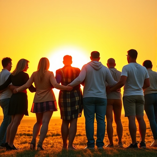 Silhouettes of Friendship at Sunset