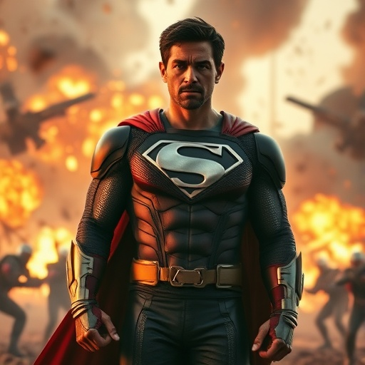 Superman Stands Ready Amidst Chaos