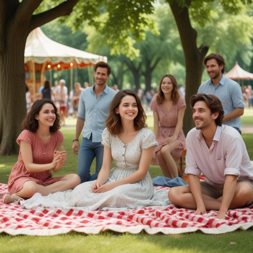 Summer Fun at the Park: Friends, Laughter, and a Carousel