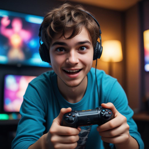 Immersed in the Game: A Young Gamer’s Focused Intensity